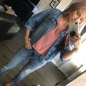 Cropped jean jacket